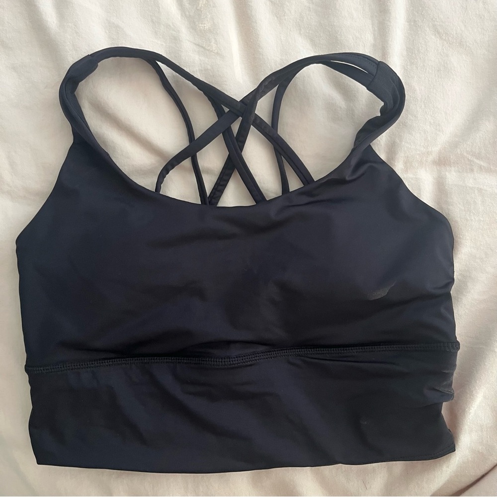 CRZ YOGA Black Strappy Sports Bra